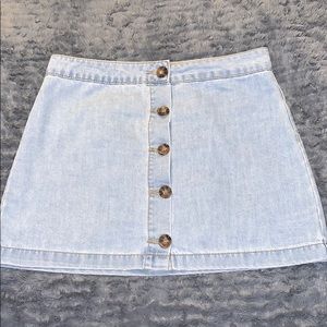Forever 21 jean button up skirt